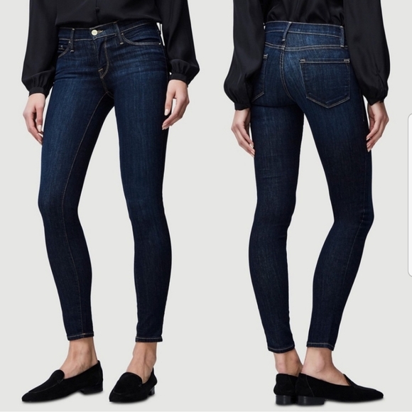 Frame Denim Le Skinny De Jeanne Size 28 Color Blue - Picture 1 of 12